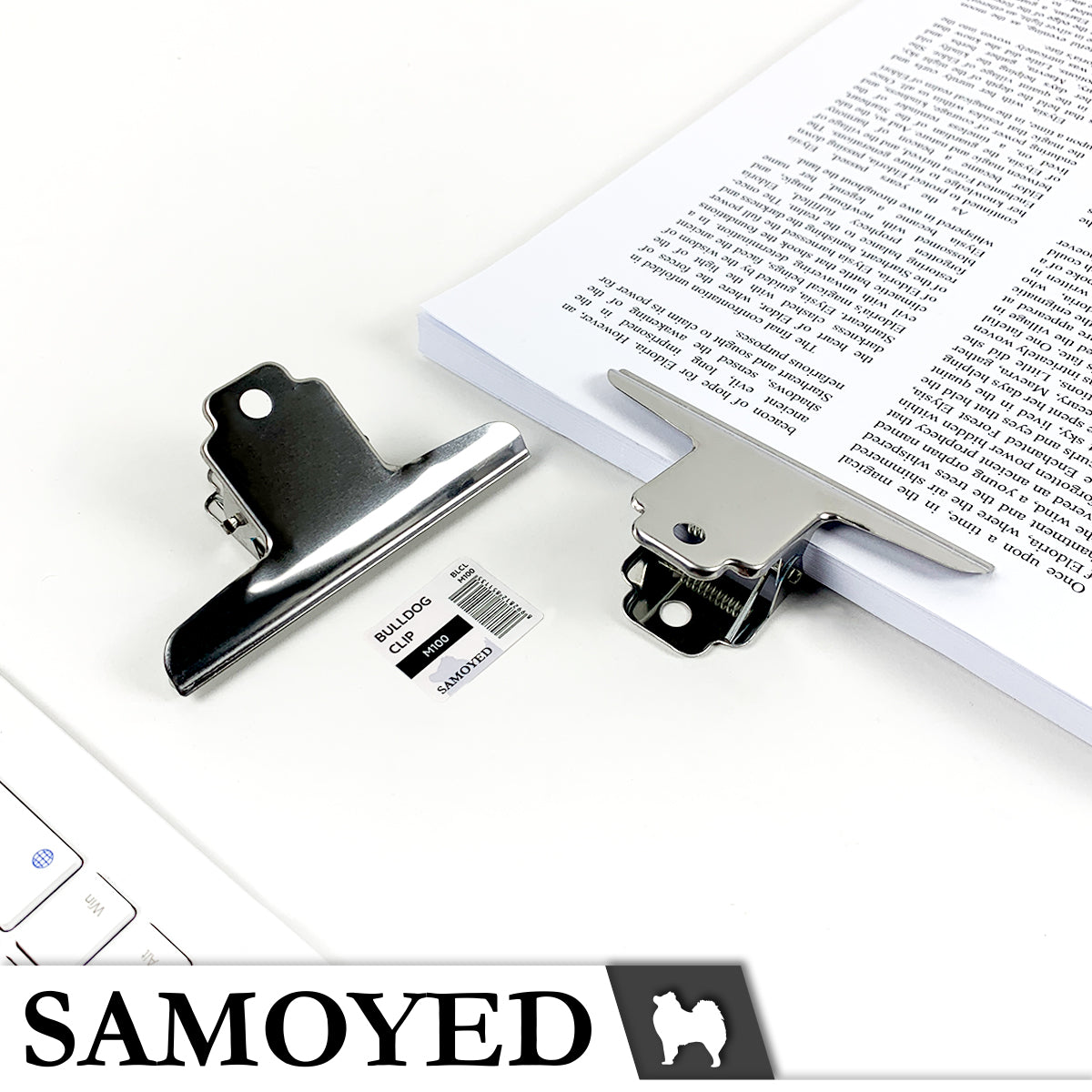 Bulldog Clip Samoyed BLCL-M100