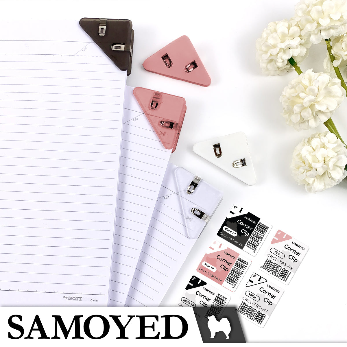 Corner Clip Samoyed CRCL-TR3