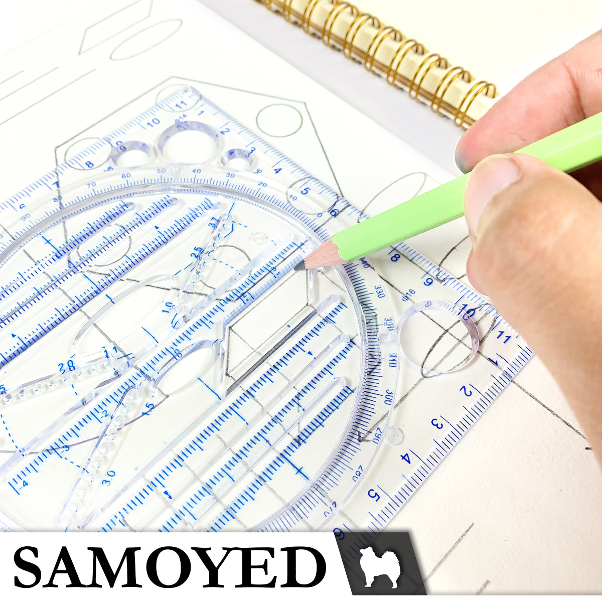 Multifunction Geometric Ruler Samoyed GRL-12