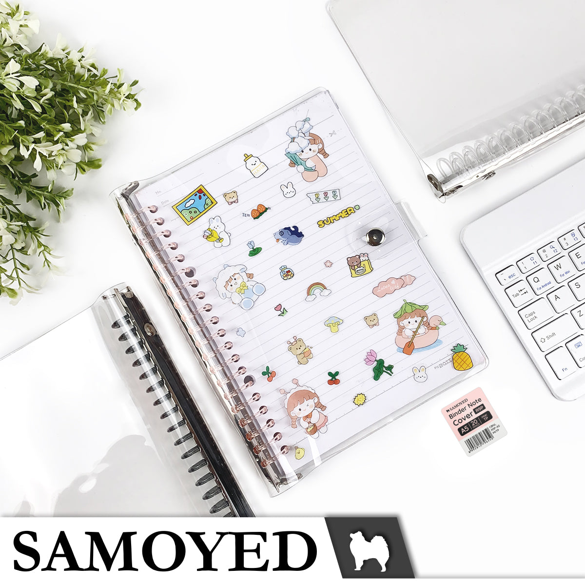 Binder Note Cover A5 Samoyed CBNL-R9P-A5