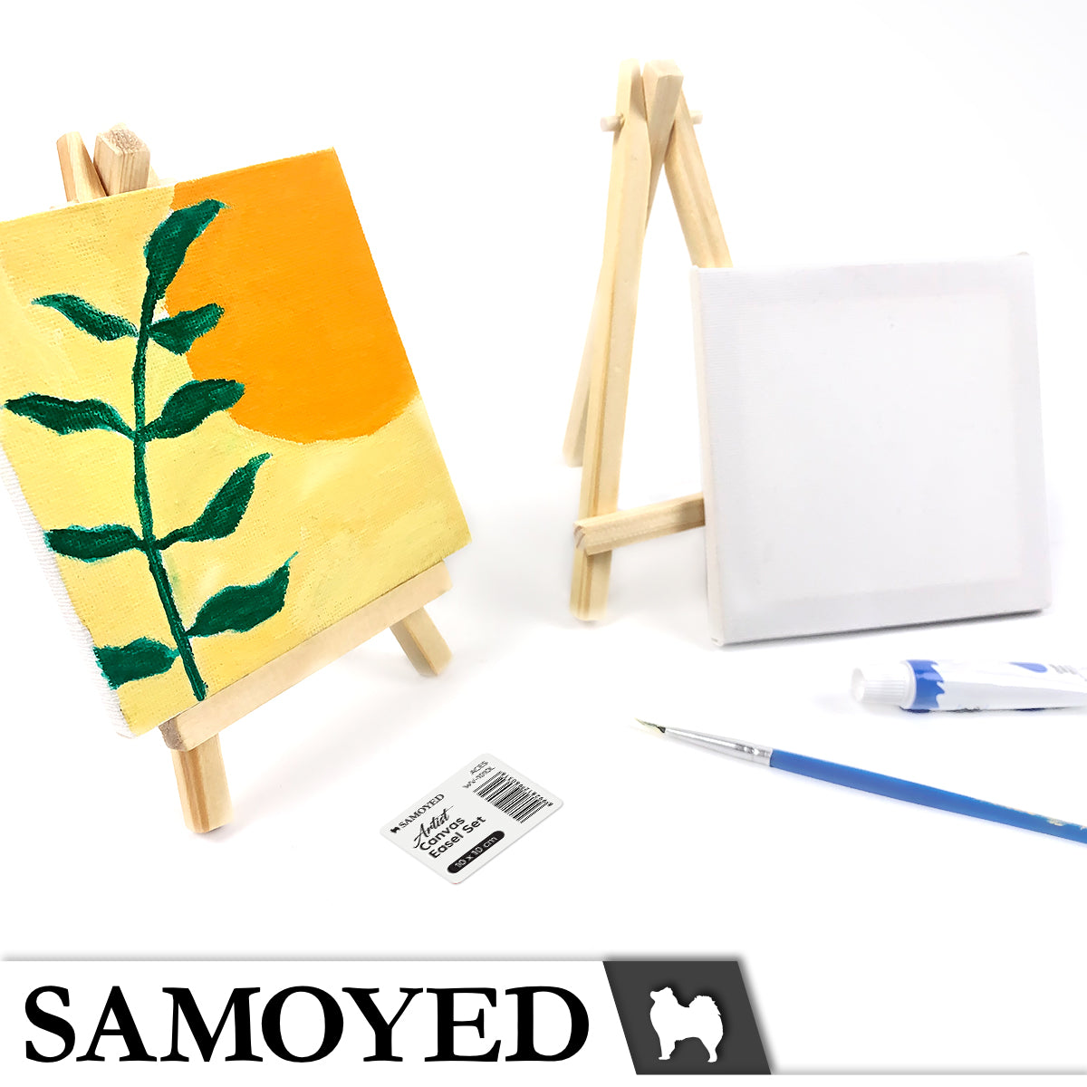 Canvas Easel Set Samoyed ACES-WV 10 x 10 cm