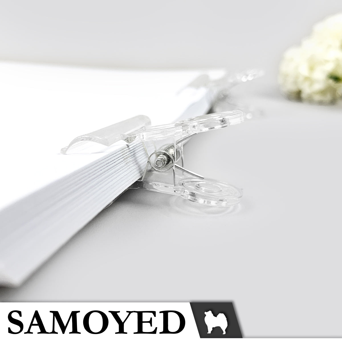 Bulldog Clip Samoyed BLCL-E038