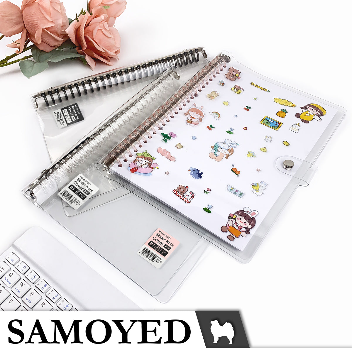 Binder Note Cover B5 Samoyed CBNL-R9P-B5