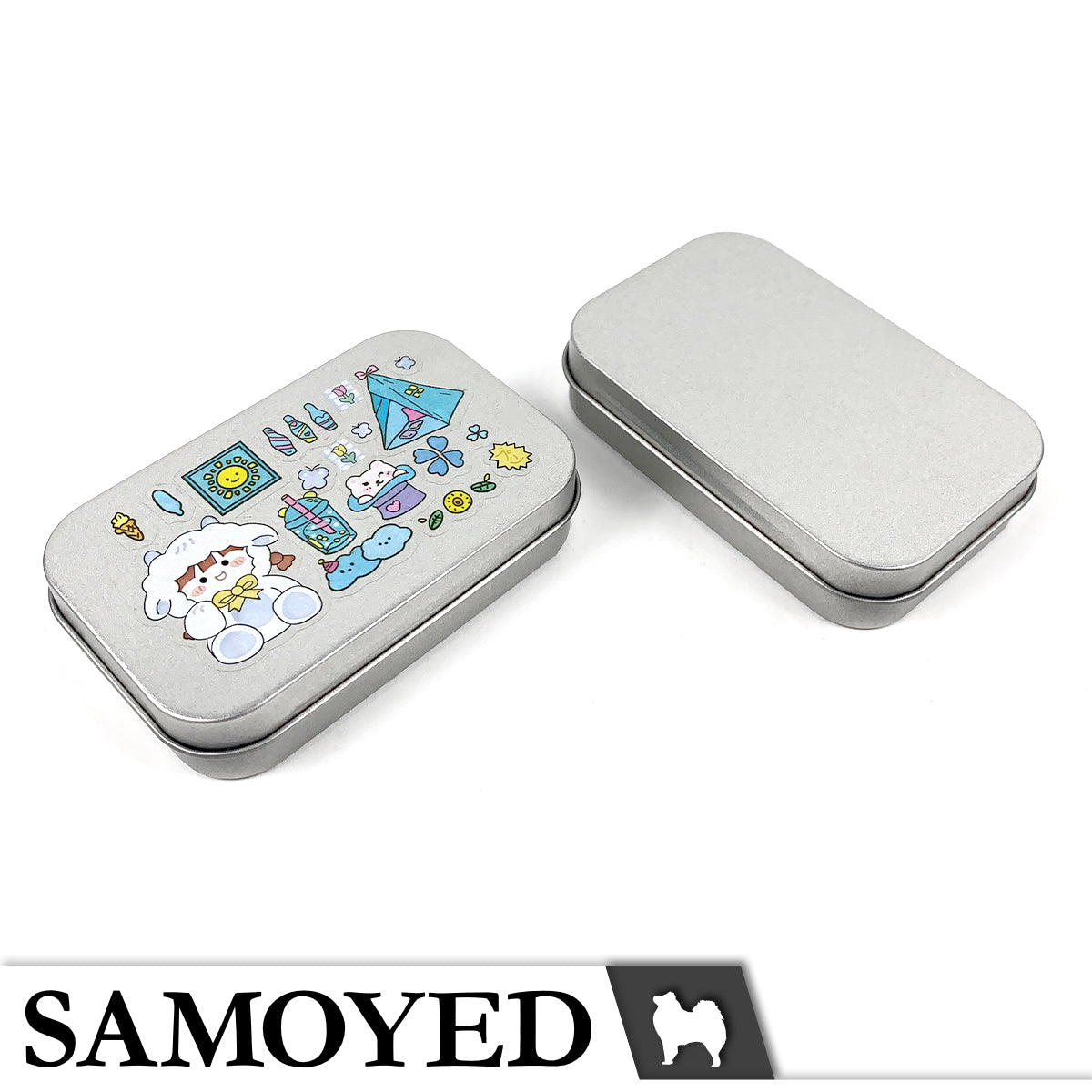 Tinplate Box Samoyed TNPX-A 95 x 60 x 20 mm