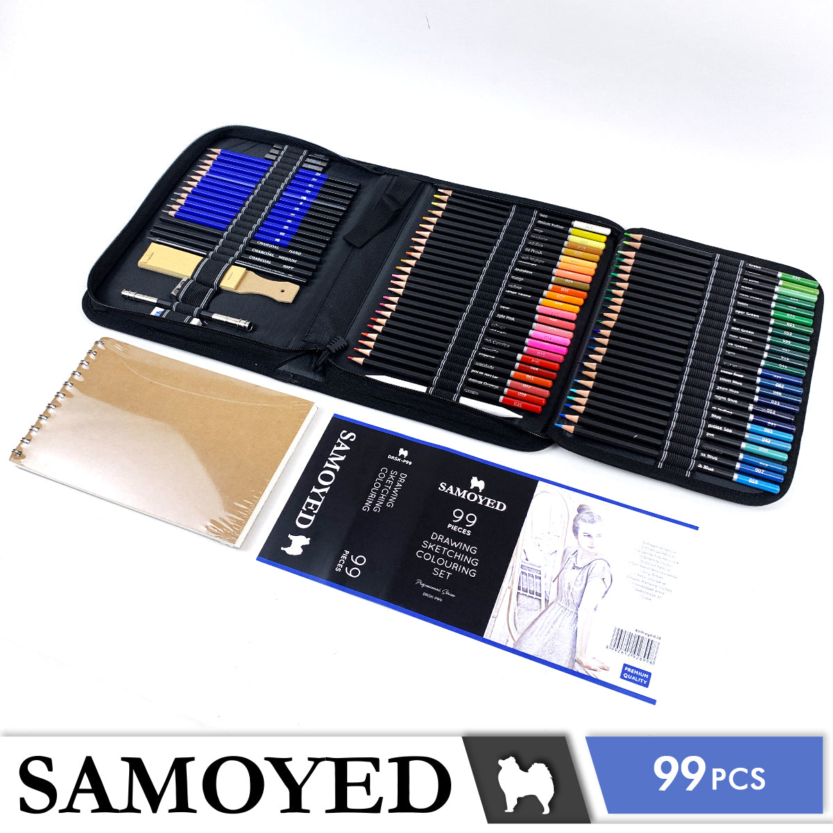 Drawing Sketching Colouring Set Samoyed DRSK-P99