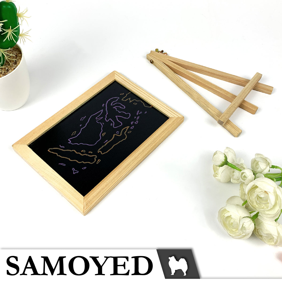 Blackboard Easel Set Samoyed WBES-C-1318B