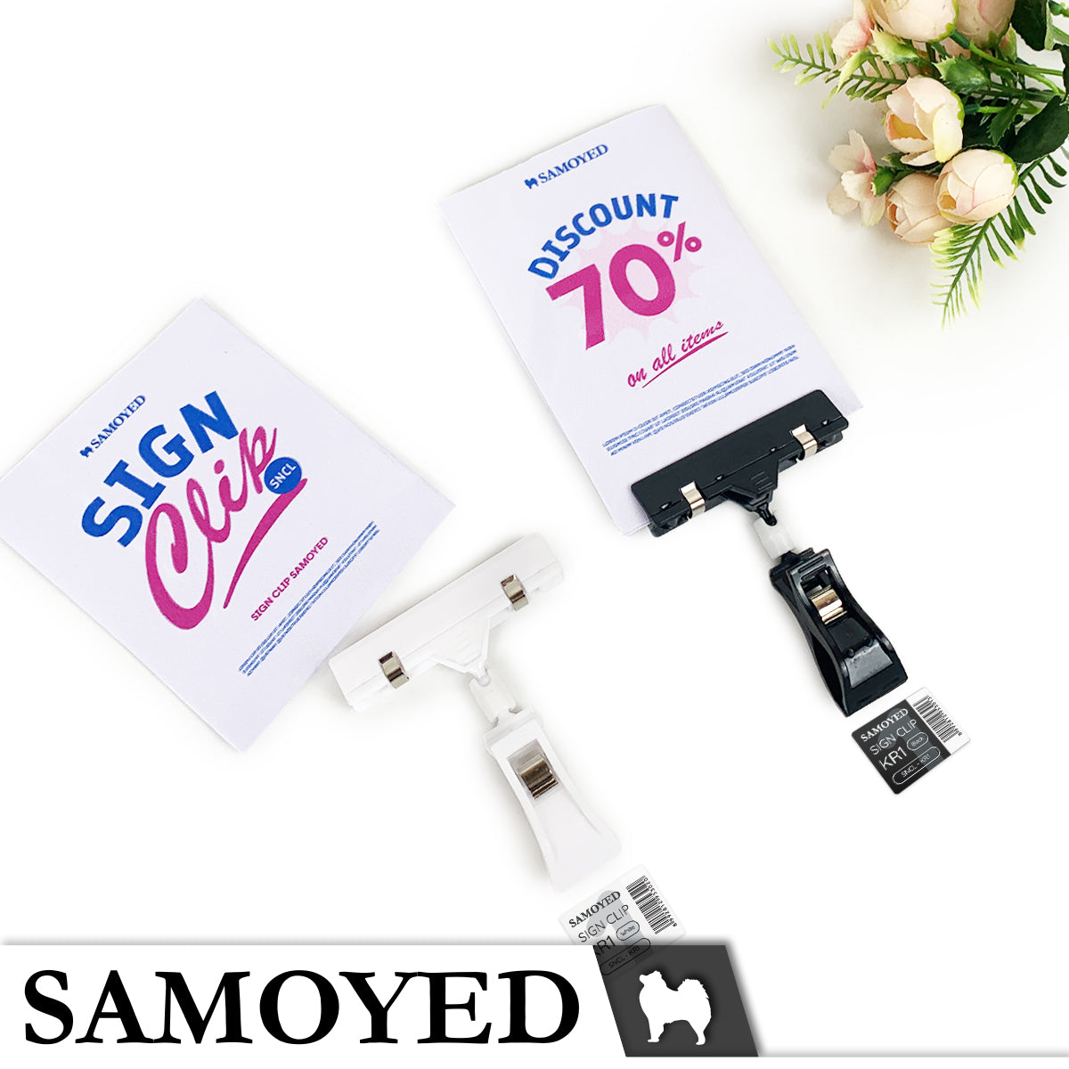 Sign Clip Samoyed SNCL-KR1