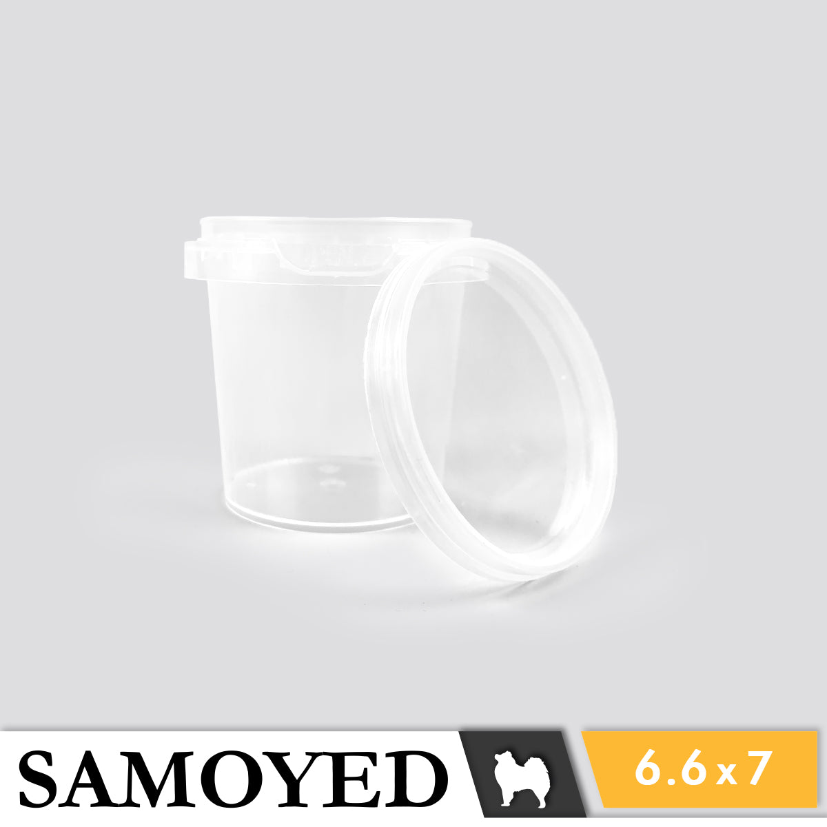 Plastic Cylinder Samoyed RO 66 x 70 mm
