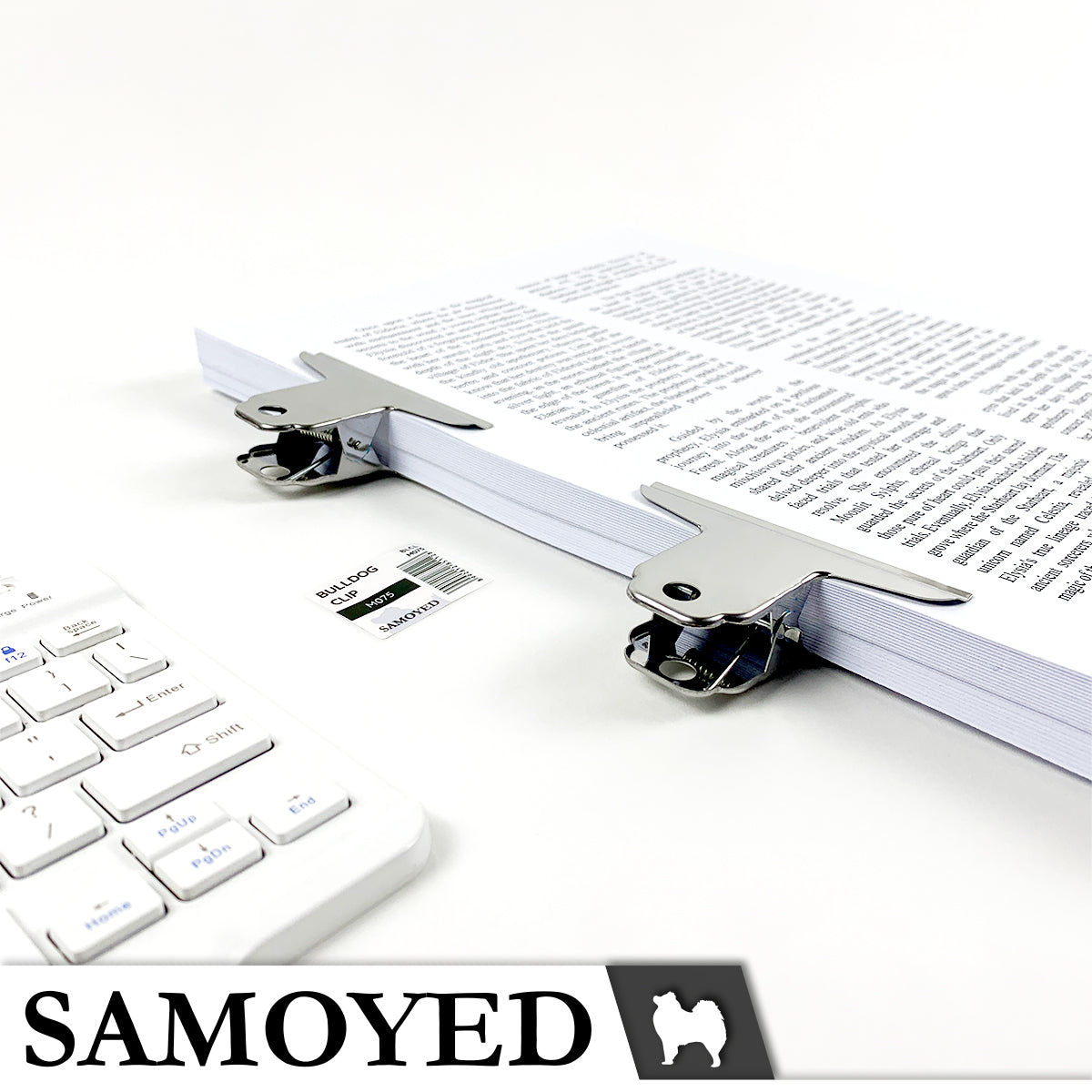 Bulldog Clip Samoyed BLCL-M075