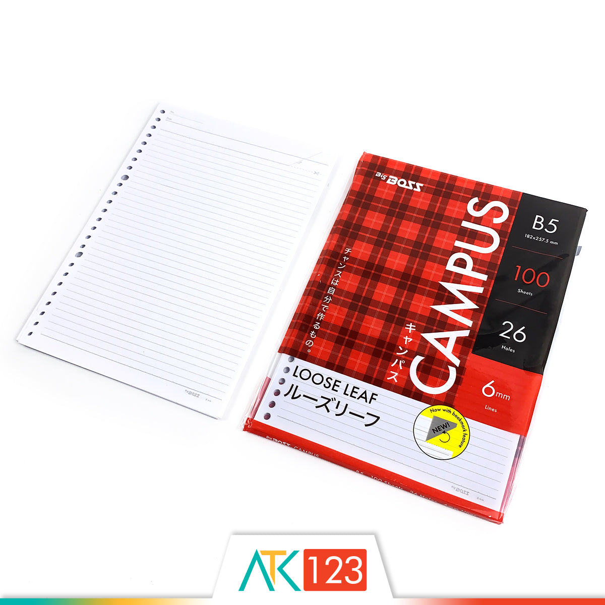 Loose Leaf Big Boss B5 100 lbr Garis