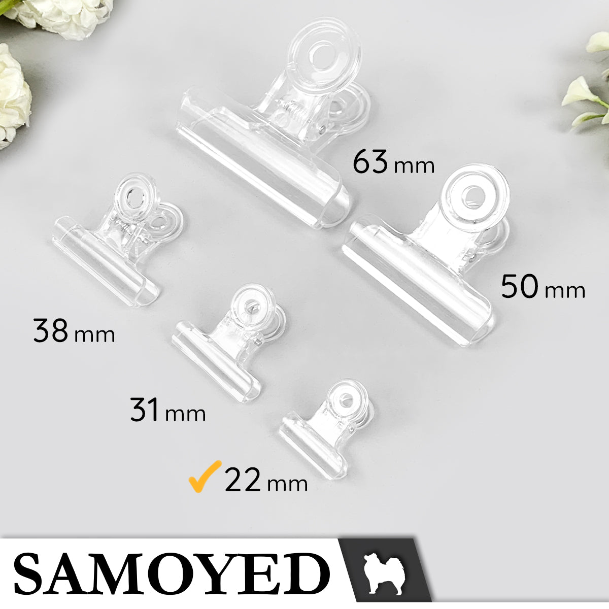Bulldog Clip Samoyed BLCL-E022