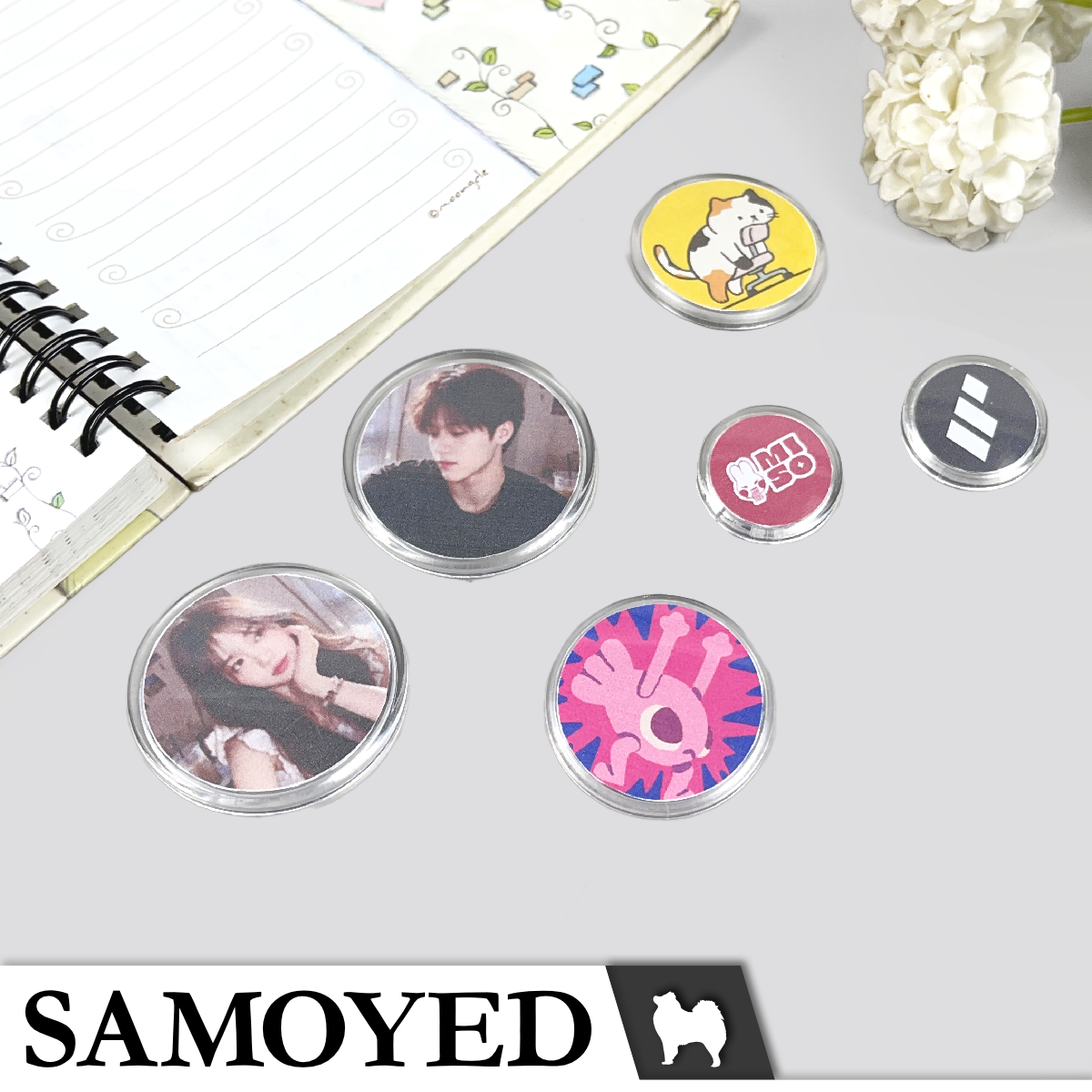 Acrylic Pin Badge Samoyed APB-CS1-RD