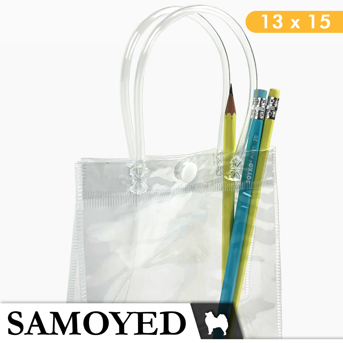 Tote Bag PVC Samoyed 13 x 15 x 7 cm