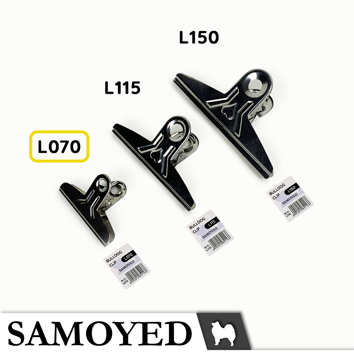 Bulldog Clip Samoyed BLCL-L070