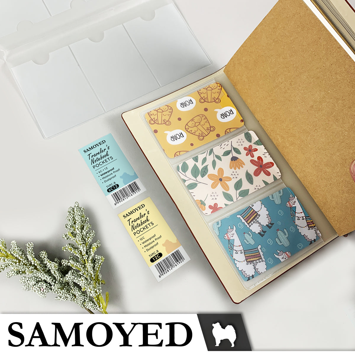 Pockets for Traveler's Notebook Samoyed TVPC-B