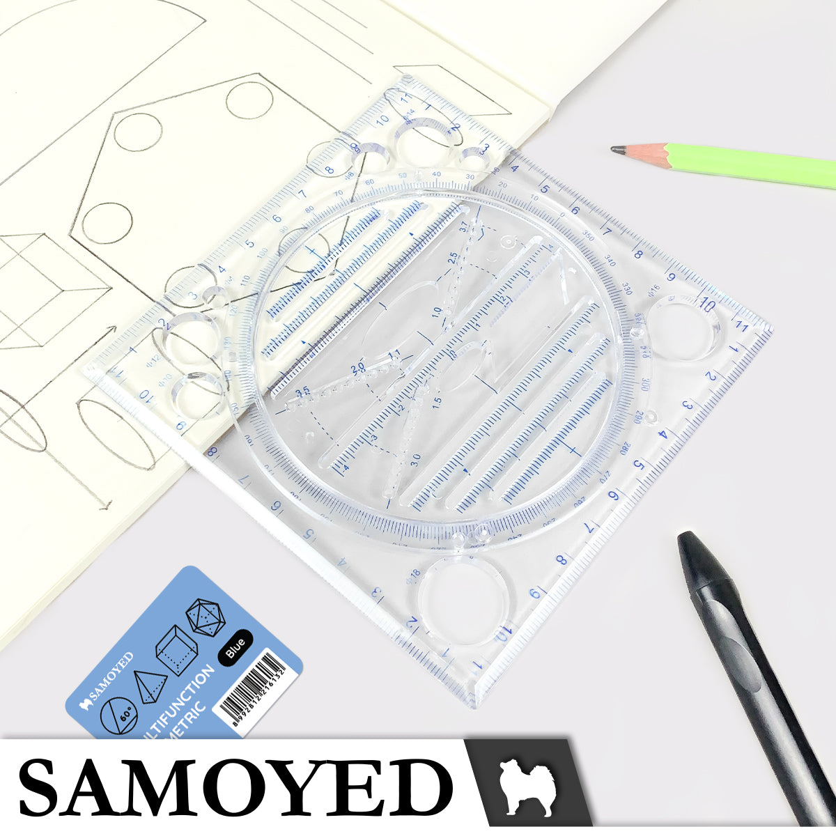 Multifunction Geometric Ruler Samoyed GRL-12