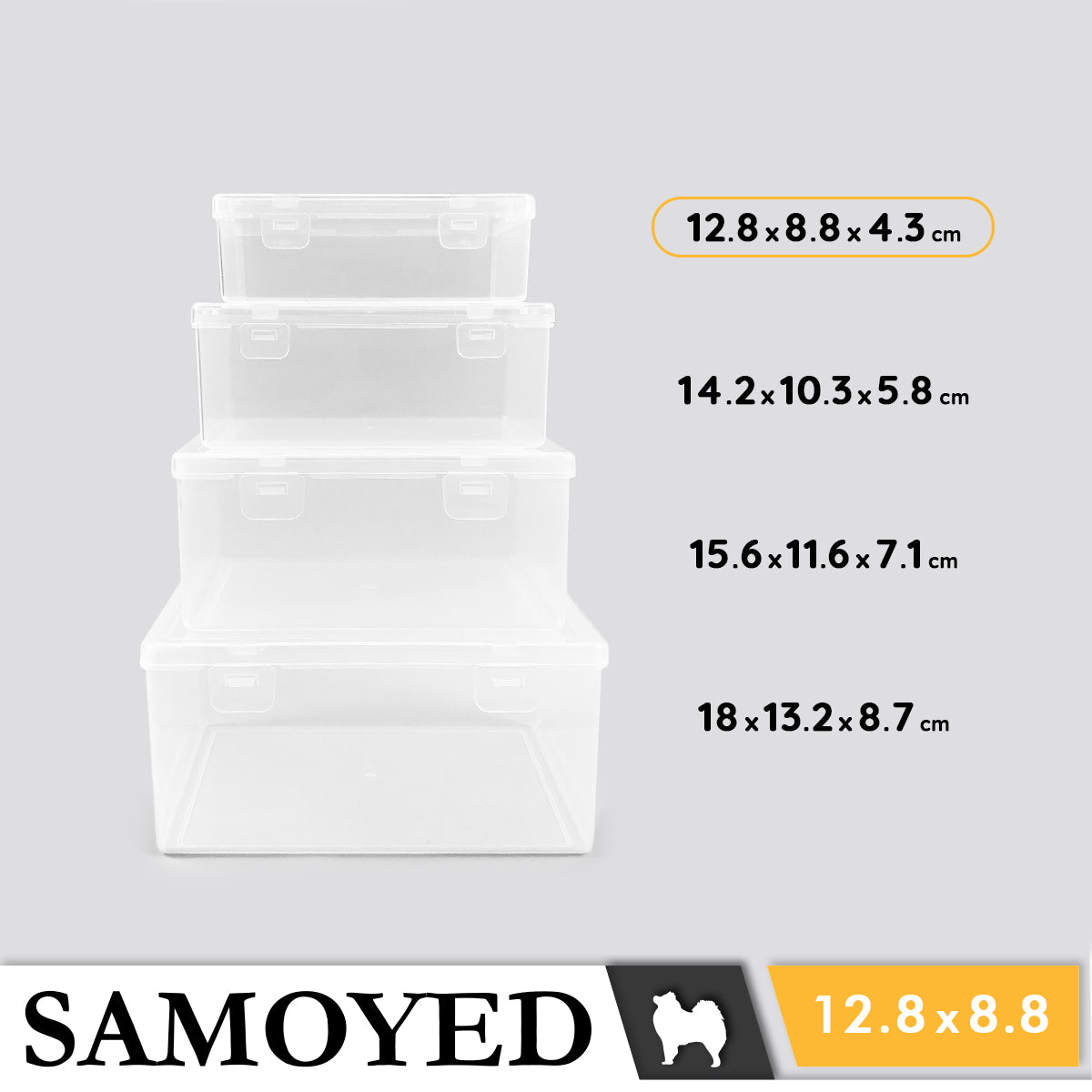 Plastic Box Samoyed SW 128 x 88 x 43 mm