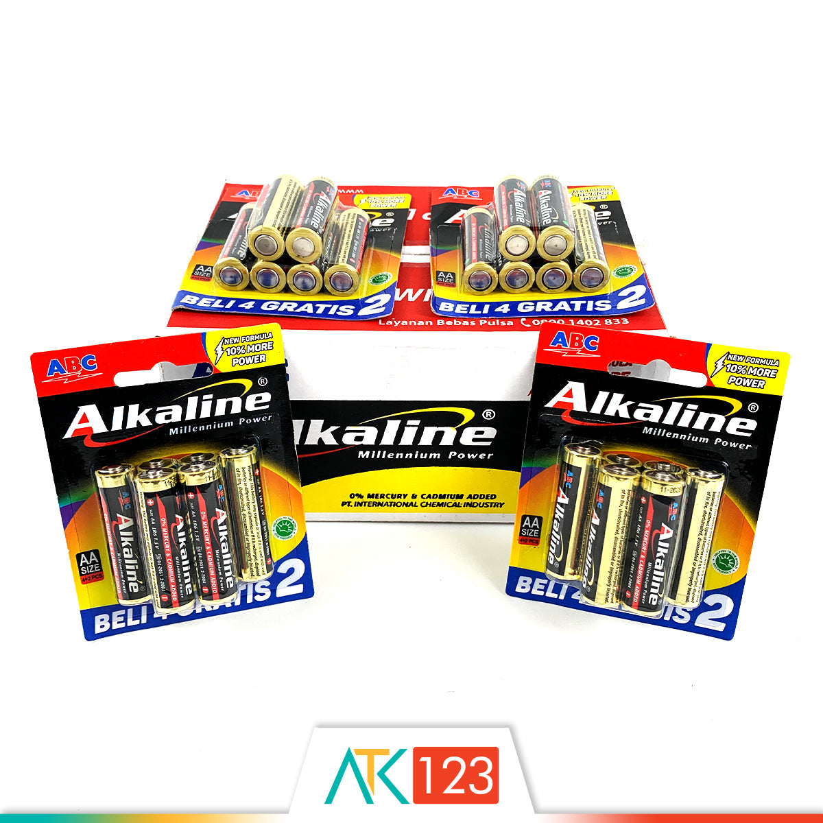 Battery ABC Alkaline LR6/AA 4B+2B