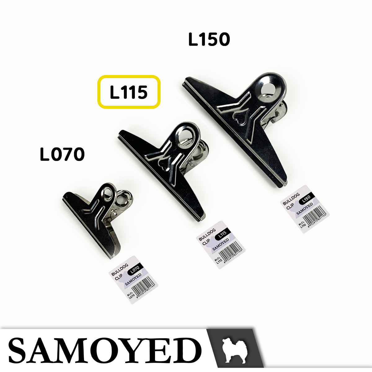 Bulldog Clip Samoyed BLCL-L115