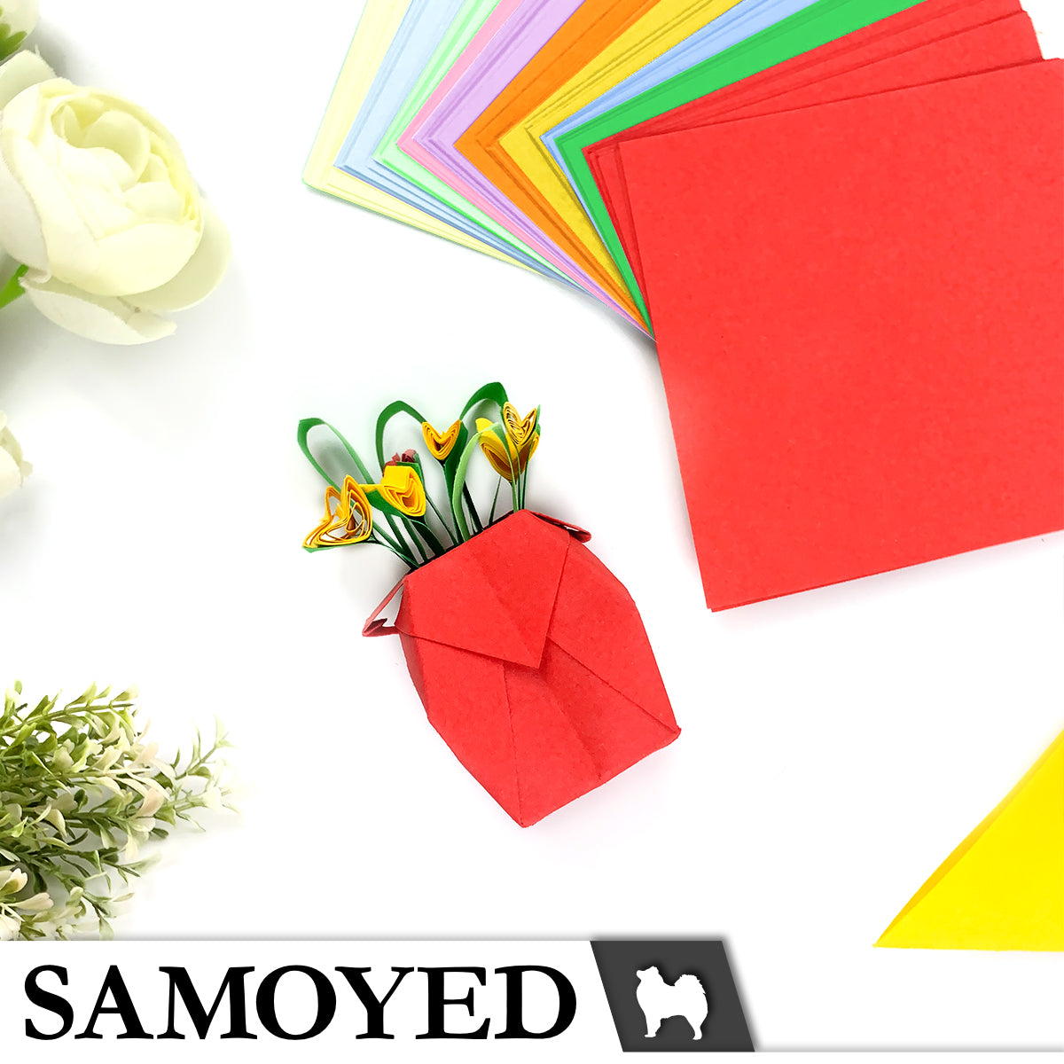 Origami Paper Samoyed ORP-R 13 x 13 cm 100 Sheets