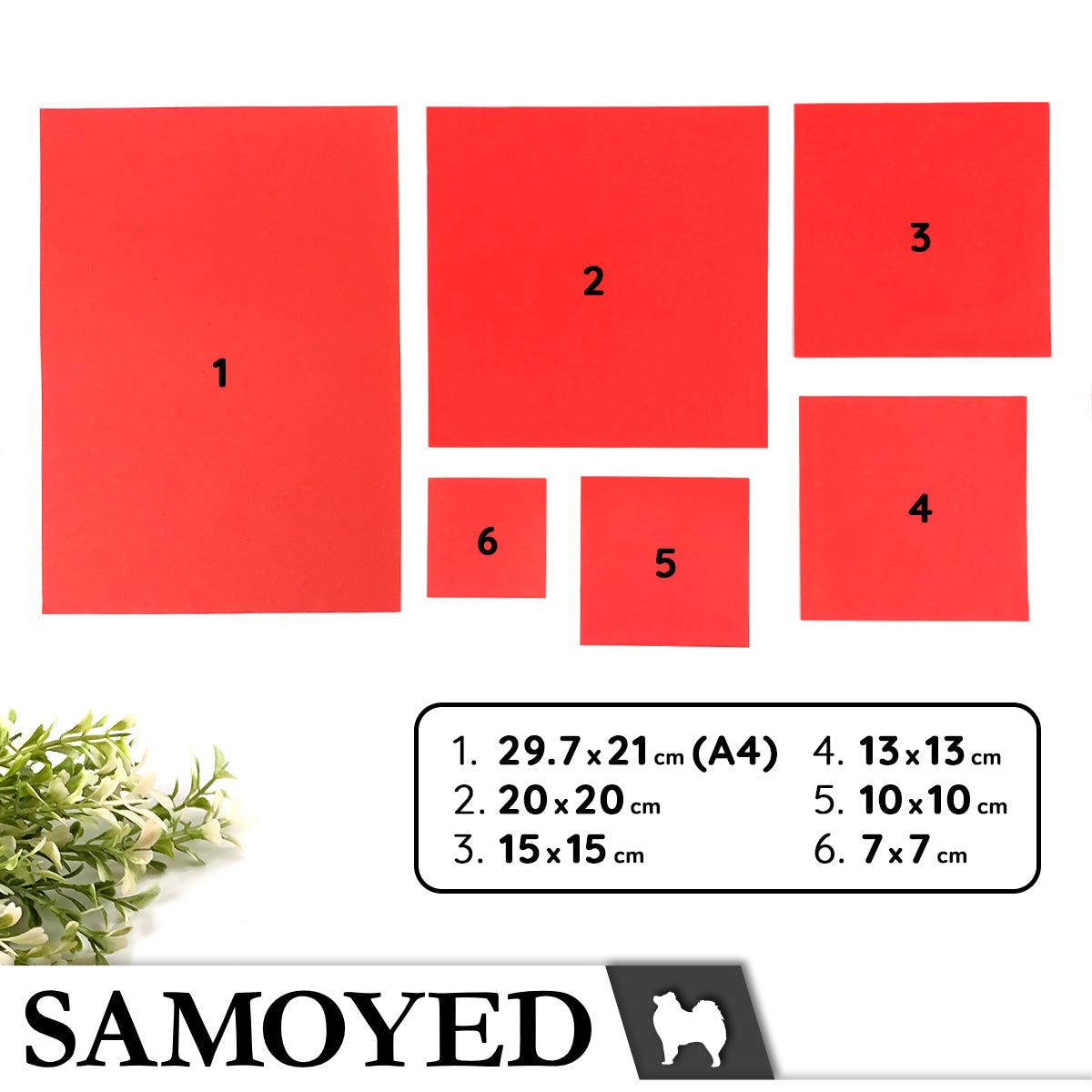 Origami Paper Samoyed ORP-R 15 x 15 cm 100 Sheets