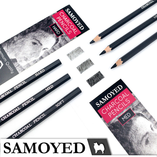 Charcoal Pencil Samoyed PCC-FV