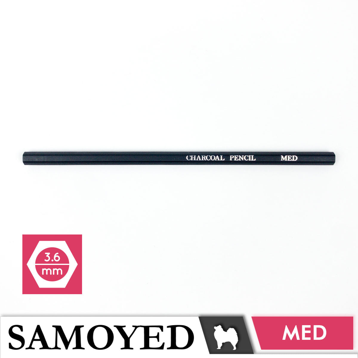 Charcoal Pencil Samoyed PCC-FV