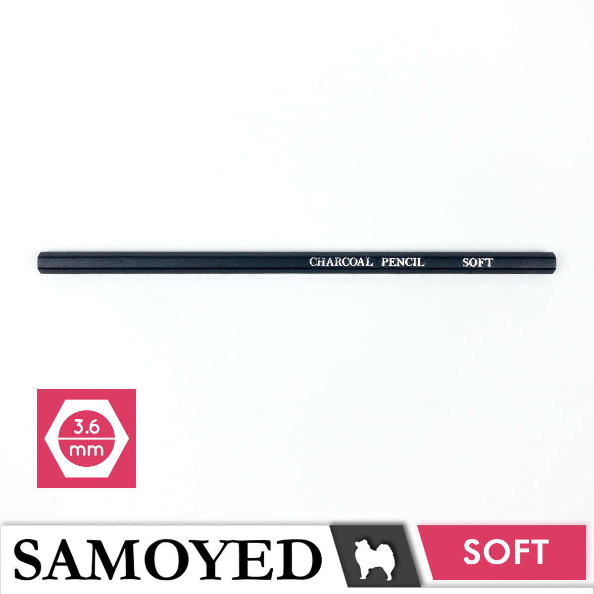 Charcoal Pencil Samoyed PCC-FV