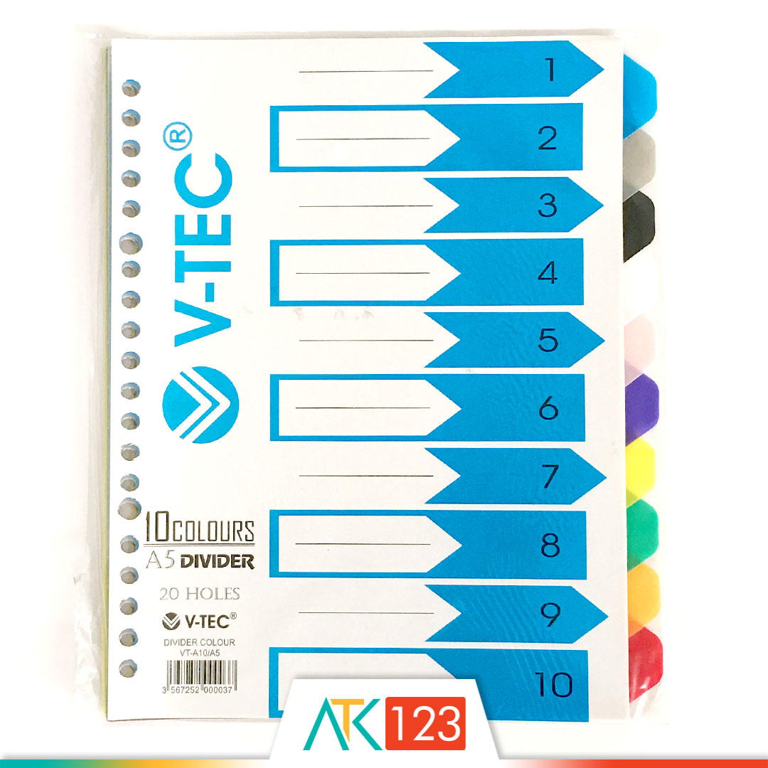 Divider for Binder Note A5 V-Tec VT-A10-A5