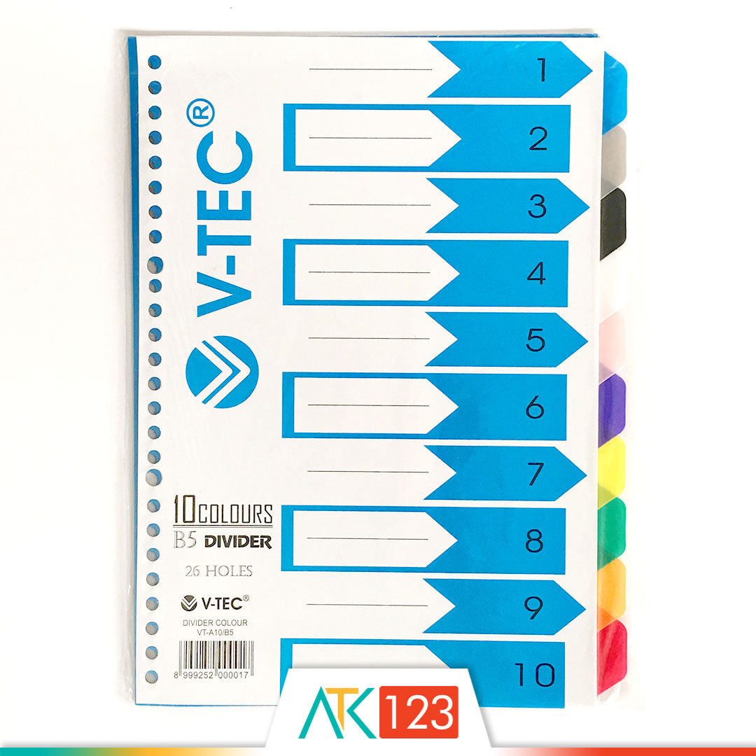Divider for Binder Note B5 V-Tec VT-A10-B5