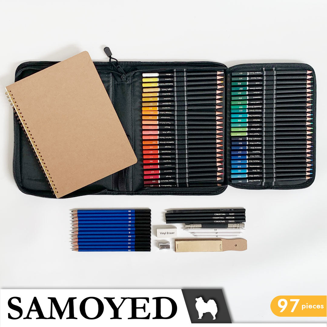 Drawing Sketching Colouring Set Samoyed DRSK-P97