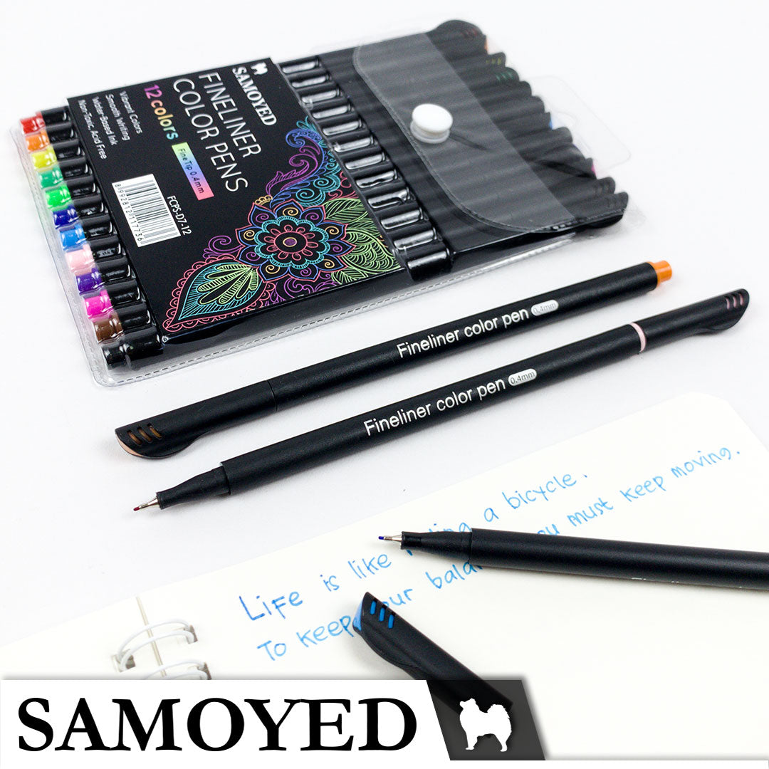 Fineliner Color Pen Set Samoyed FCPS-D7-12