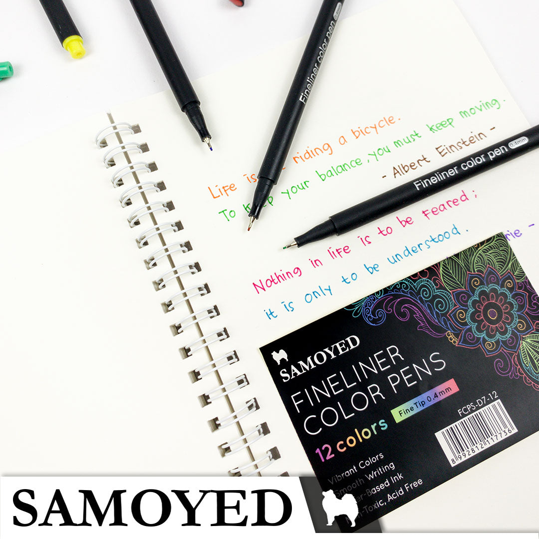 Fineliner Color Pen Set Samoyed FCPS-D7-12
