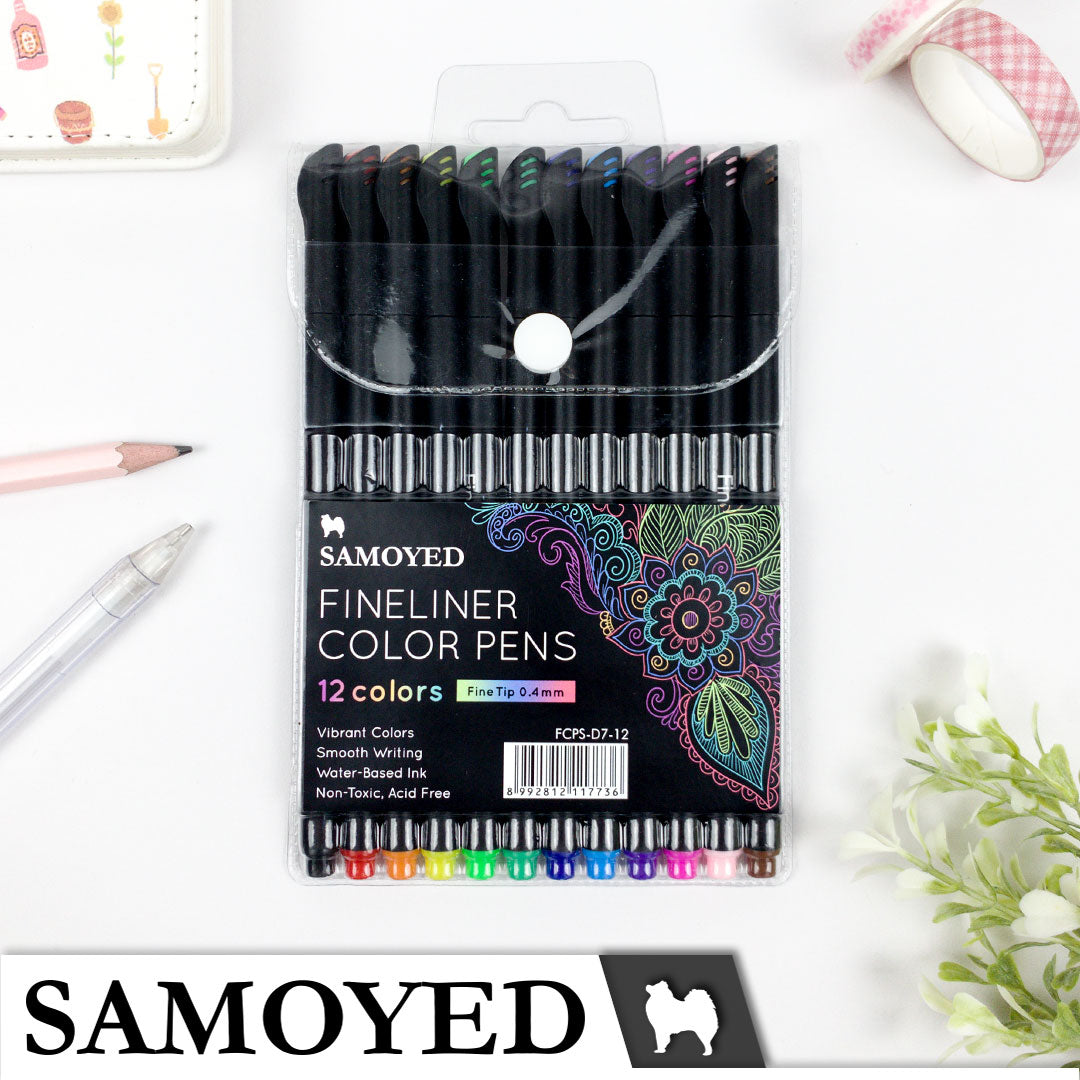 Fineliner Color Pen Set Samoyed FCPS-D7-12