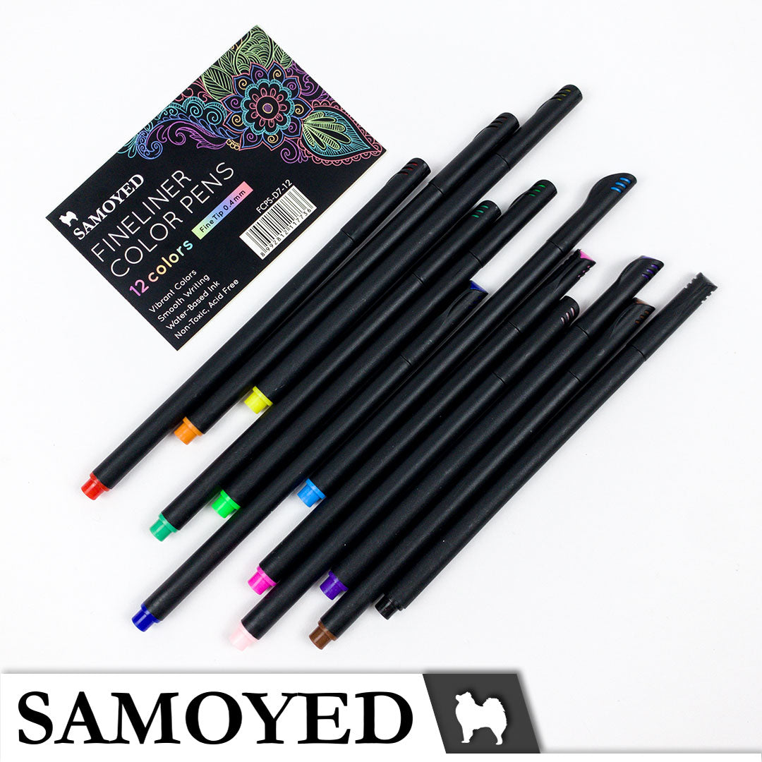 Fineliner Color Pen Set Samoyed FCPS-D7-12