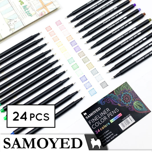 Fineliner Color Pen Set Samoyed FCPS-D7-24
