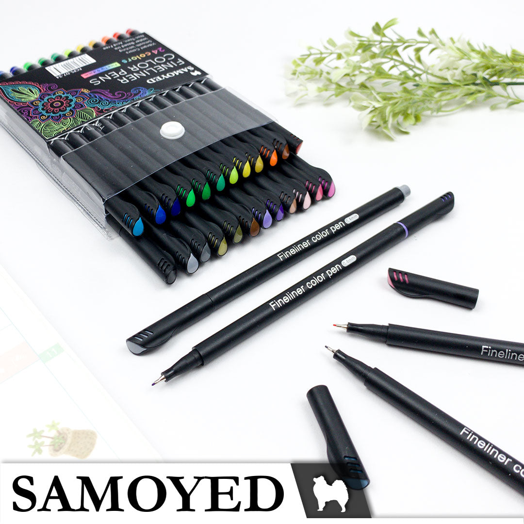 Fineliner Color Pen Set Samoyed FCPS-D7-24