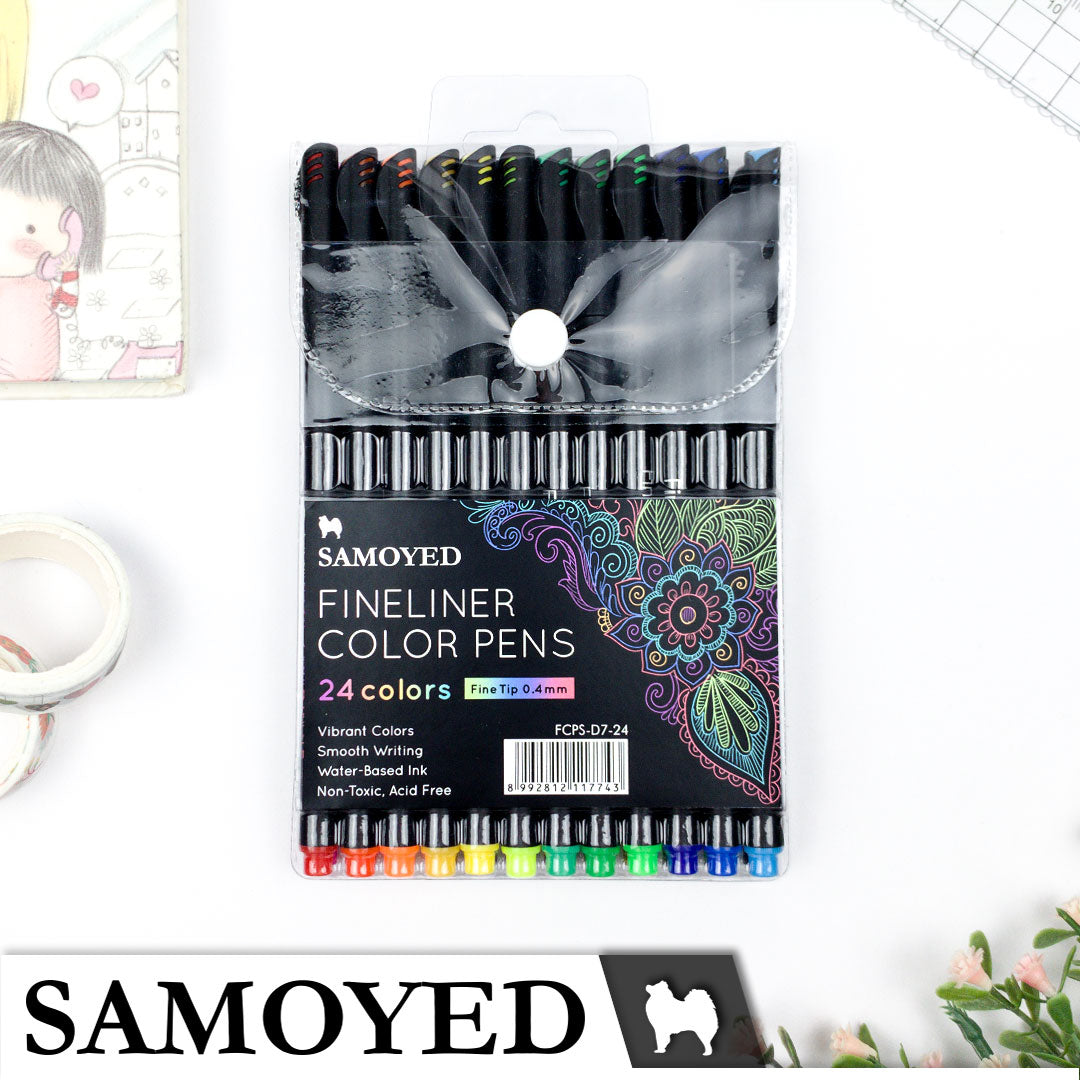 Fineliner Color Pen Set Samoyed FCPS-D7-24