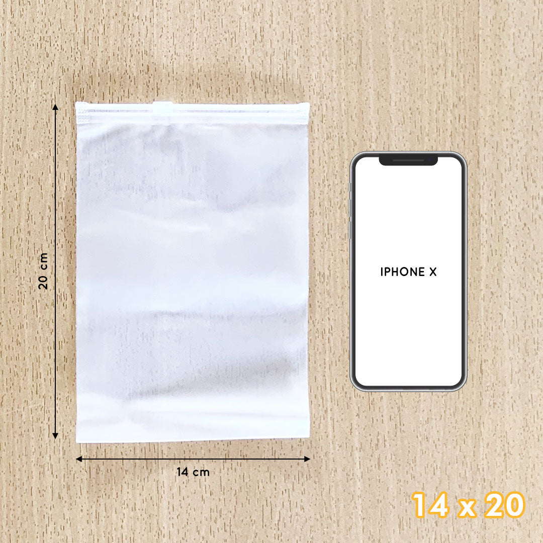Plastic Zipper Bag Samoyed Fr 14 x 20 cm