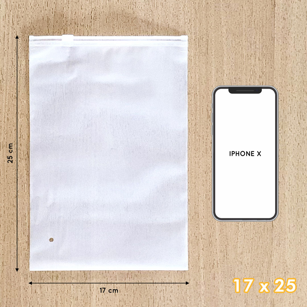 Plastic Zipper Bag Samoyed Fr 17 x 25 cm