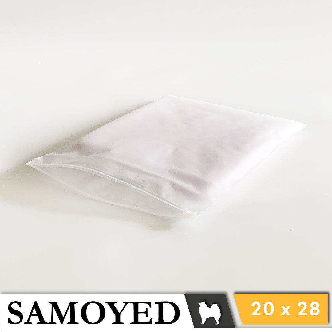 Plastic Zipper Bag Samoyed Fr 20 x 28 cm