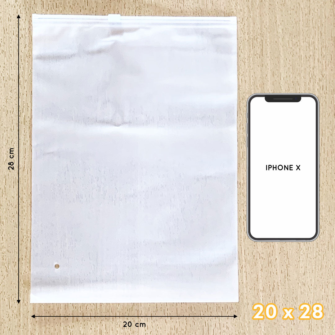 Plastic Zipper Bag Samoyed Fr 20 x 28 cm