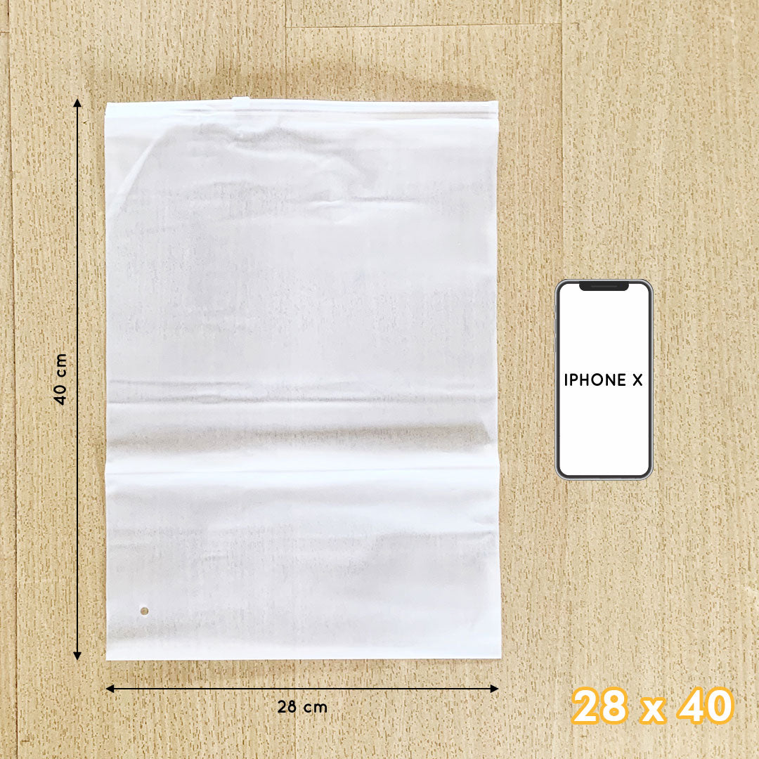 Plastic Zipper Bag Samoyed Fr 28 x 40 cm