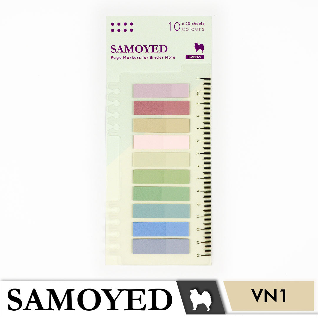 Page Markers for Binder Note Samoyed PMBN