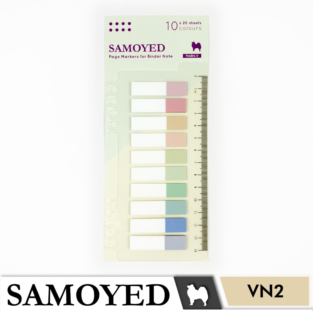 Page Markers for Binder Note Samoyed PMBN