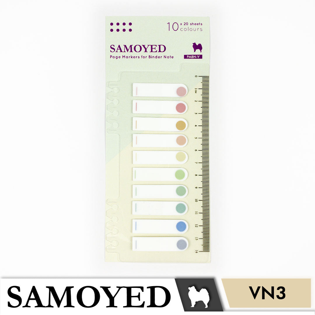 Page Markers for Binder Note Samoyed PMBN