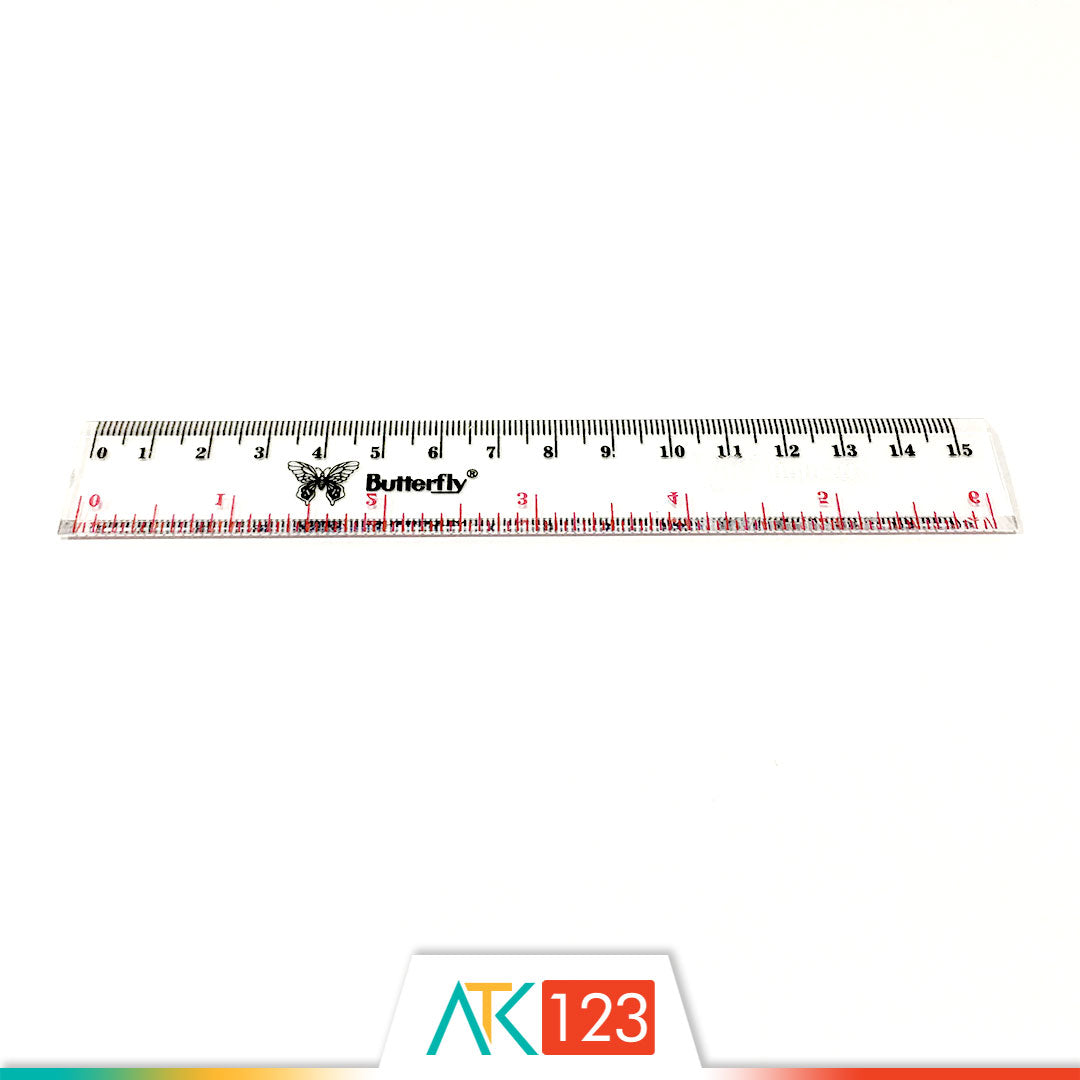 Penggaris Butterfly 15 cm