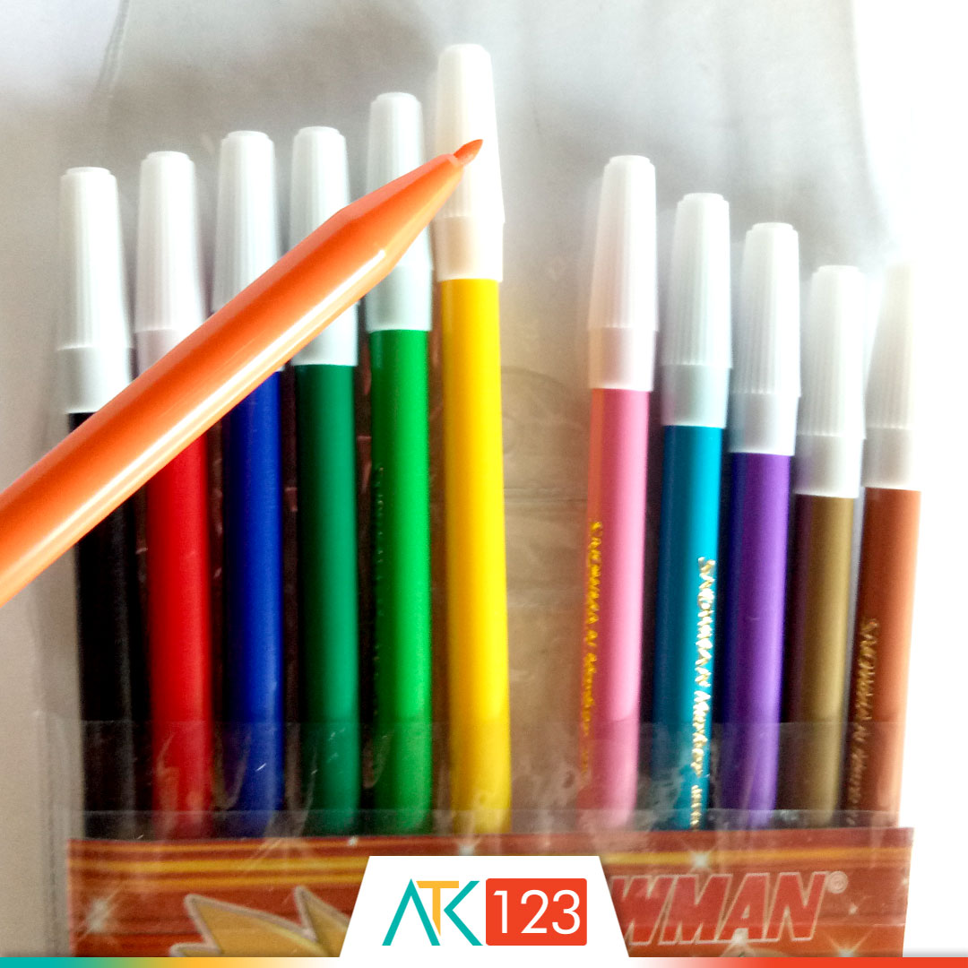 Spidol Snowman 12 Colours PW-12A