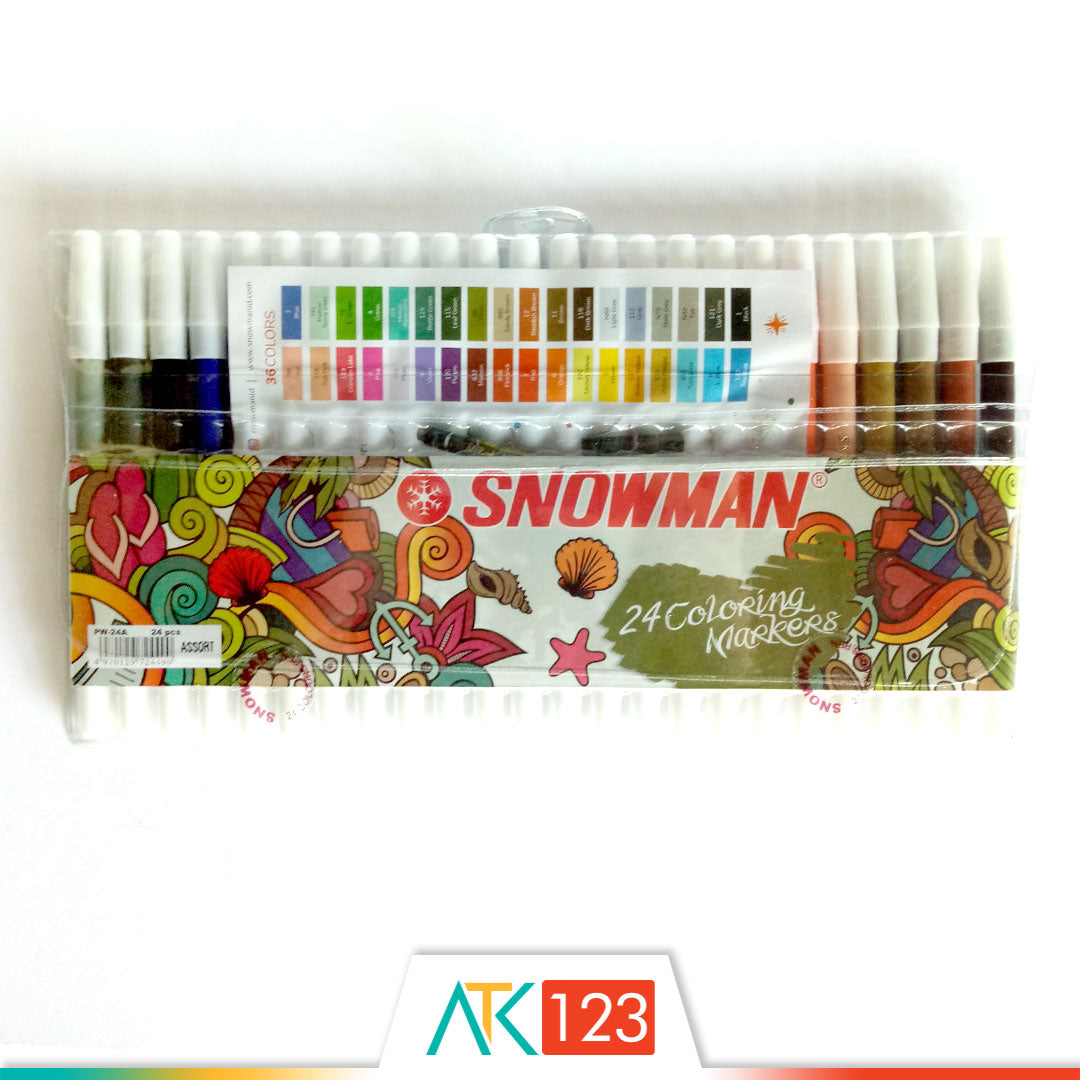 Spidol Snowman 24 Colours PW-24A