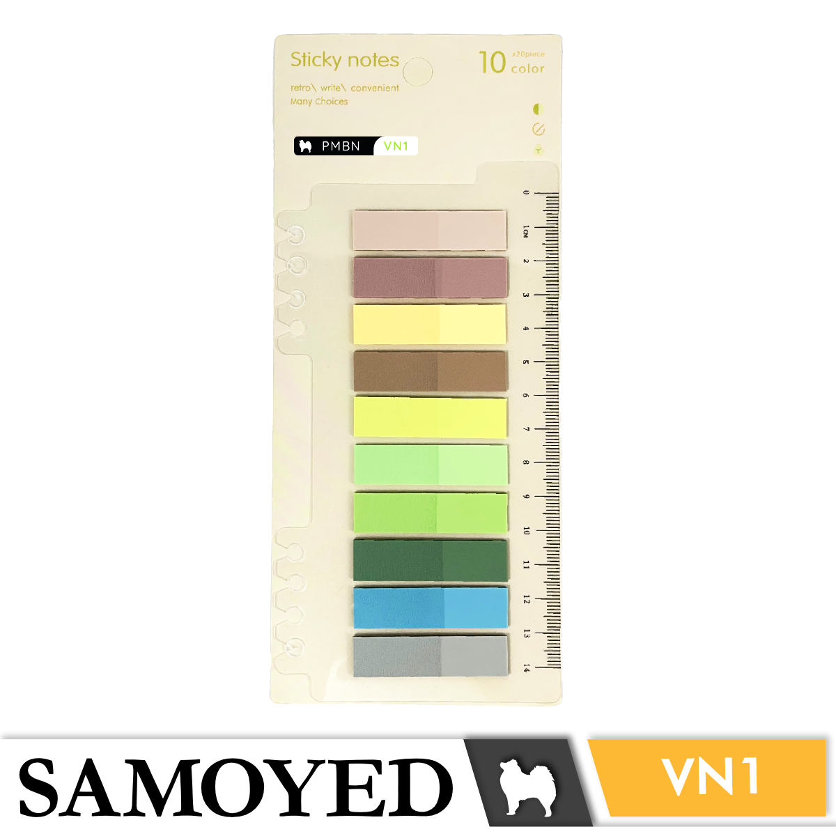 Page Markers for Binder Note Samoyed PMBN